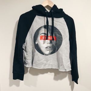 Tally Weijl Graphic Cropped Hoodie
